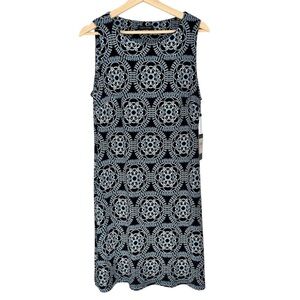 Tommy Hilfiger Dress Size 10 Sleeveless Blue and White Patterned